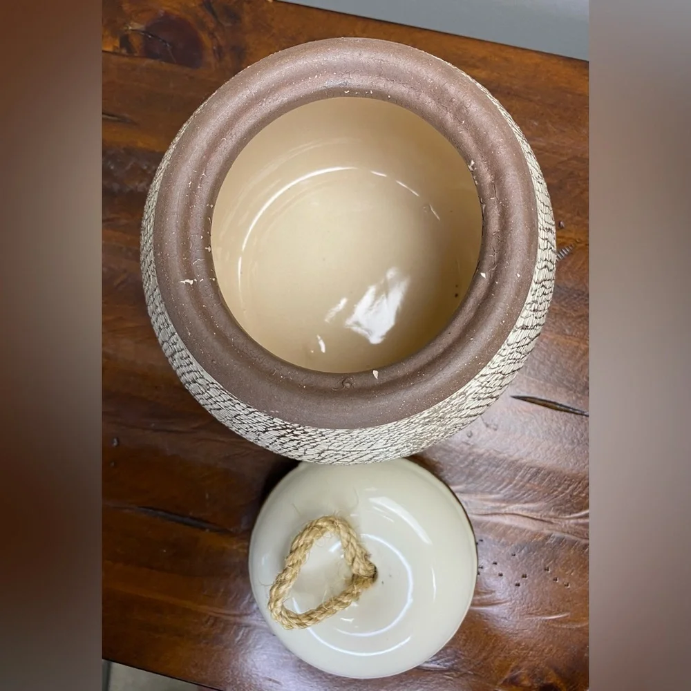 Ceramic Storage Jar with Pull Lid